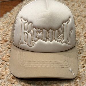 Cream and Tan Trucker Hat